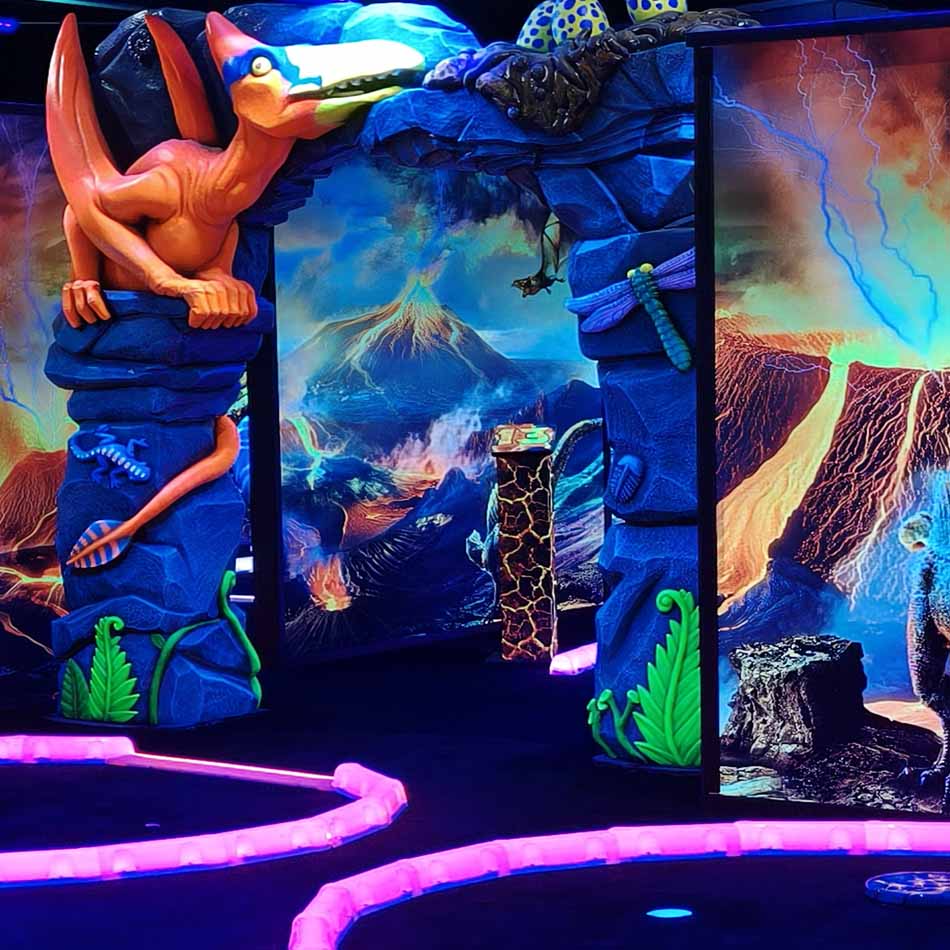 Black Light Jurassic Mini Golf in palmerston north